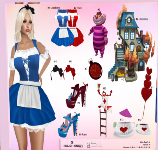 01 DRESS AZUL-[GIULIADESIGN] -ALICE WONDERLAND-Maitreya ULTRARE