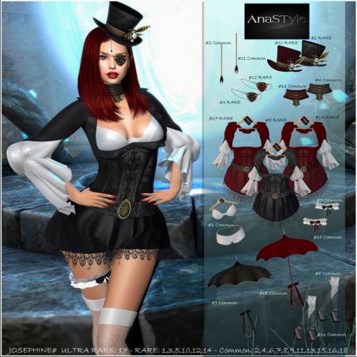 13 AnaSTyle - Josephine Red #13 Collar Slink_H Common