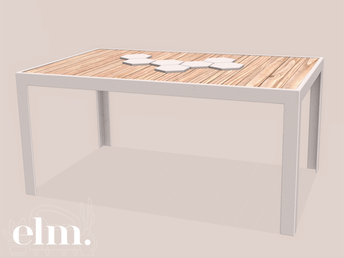Elm. Harper Dining Table [White]