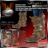 PROMO OFFER ~ SALE ~ !Drakke! "Slayer" Boots (Brown) with Vampire Spike Weapons Sheathed/Unsheathed Appearance Option