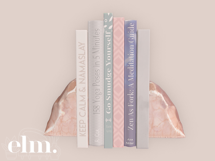 Elm. Aries Crystal Bookends [Pink]
