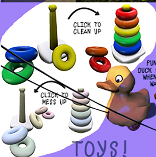 <:*BoOgErS*:> Ring Stacker Toy Pastel Colors Transferable
