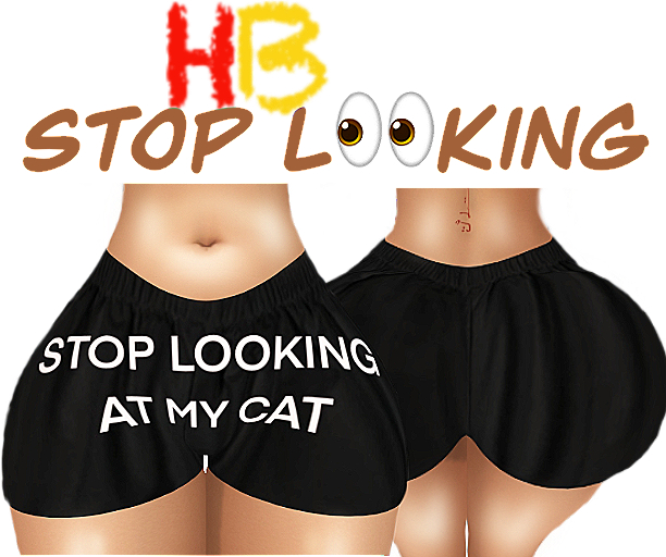 HeartBreaker: Kupra Stop Looking Black Shorts