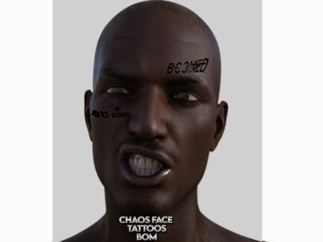 Second Life Marketplace - Virtually Delivered "Chaos Face Tattoos"