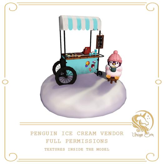 Full Perm Penguin Ice Cream Vendor