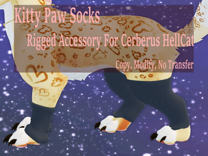 .Babe. Kitty Paw Socks 