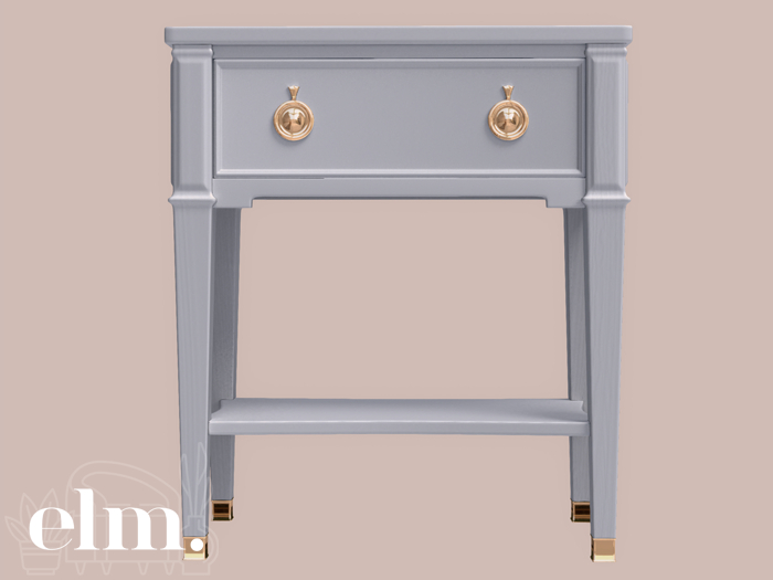 Elm. Nia Nightstand [Sky]