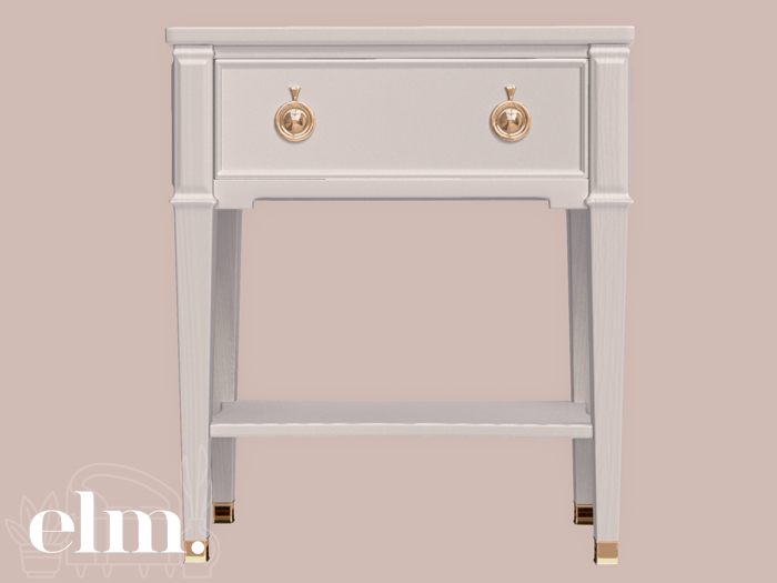 Elm. Nia Nightstand [Cotton]