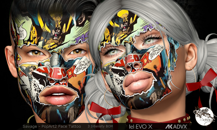 Savage - PopArt2 Face Tattoo - Add.