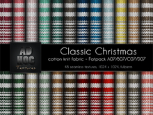 AD HOC - CLASSIC CHRISTMAS - Fatpack A07-B07-C07-D07 - Cotton Knit Fabric (stripes)