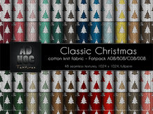 AD HOC - CLASSIC CHRISTMAS - Fatpack A08-B08-C08-D08 - Cotton Knit Fabric (christmas tree)
