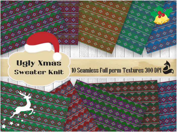 FF Ugly Xmas Sweater Knit Seamless Textures
