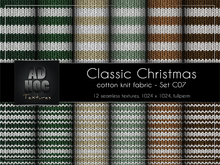 AD HOC - CLASSIC CHRISTMAS - Set C07 - Cotton Knit Fabric (stripes)