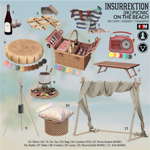 10. [IK] Picnic on the Beach - Stool (Adult) - RARE