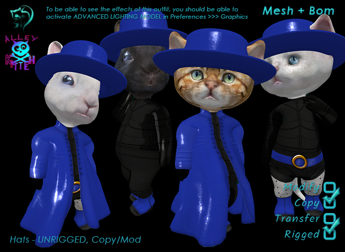 Dinkie Plastic Coat Set - Blue
