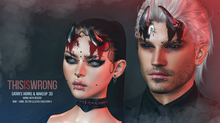 THIS IS WRONG Satan's horns+makeup 3D - RUSTY GREEN pack 