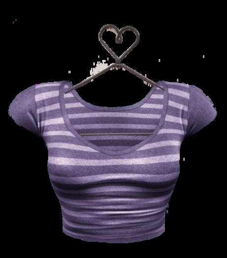 *Shae's Twila Crop Tank Top Purple Stripes