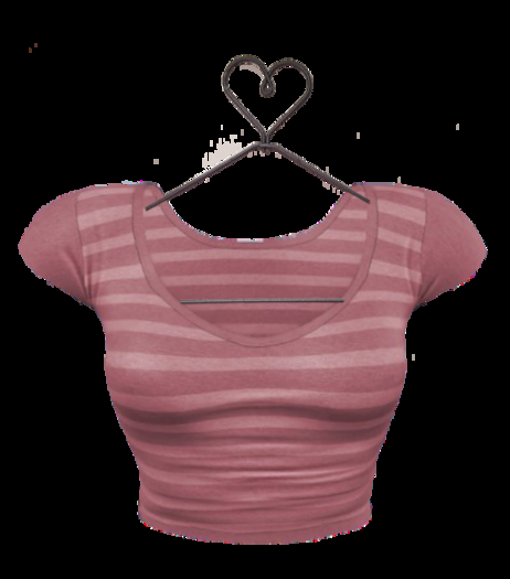 *Shae's Twila Crop Tank Top Pink Stripes