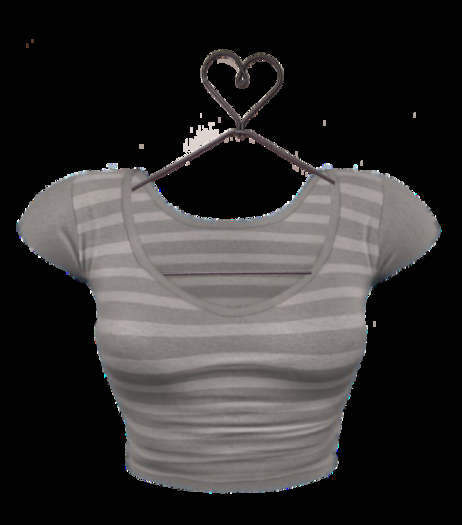 *Shae's Twila Crop Tank Top Grey Sripes