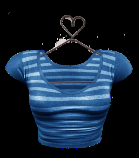 *Shae's Twila Crop Tank Top Blue Stripes