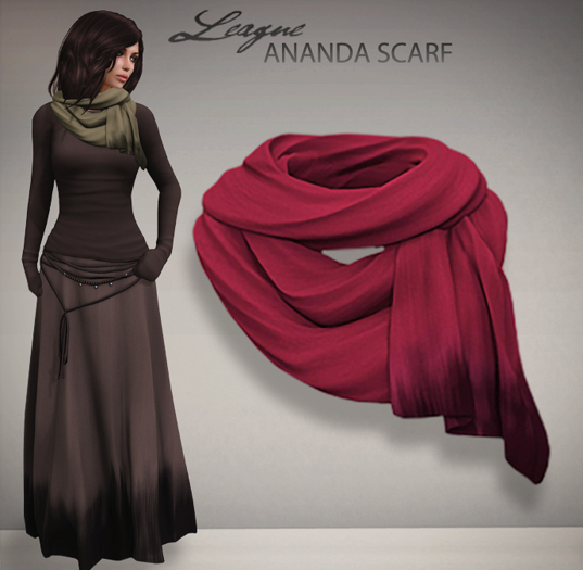 *League* Ananda Scarf -Cherry