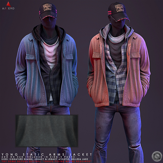//Ascend// Yong Static Arms Jacket - Grey