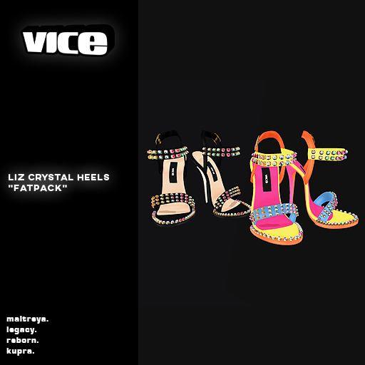 VICE. Liz Crystal Bellish Heel "Fatpack"
