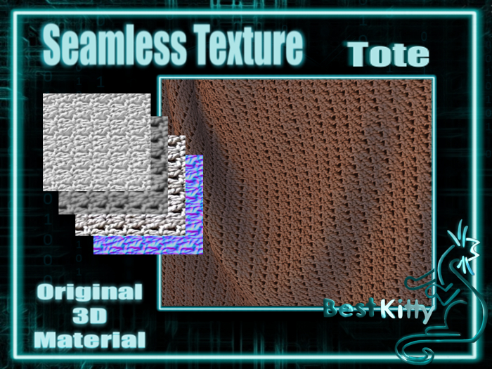 Best Kitty Seamless 3D Textures and Materials: Tote