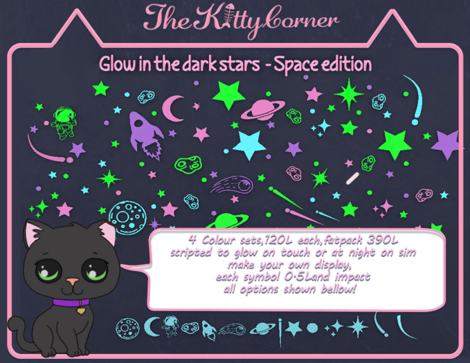 [TKC] Glow in the dark stars - space set -Fatpack- add me