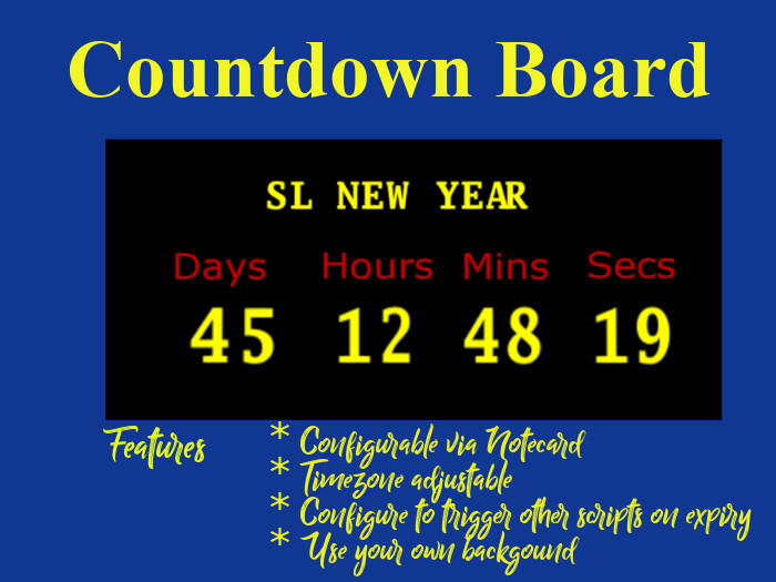 [MBB] Countdown Board Boxed [Add Me]