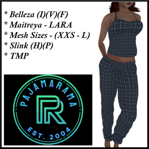 PAJAMARAMA - CHRISTMAS (P2) PLAIDBLUE BAG