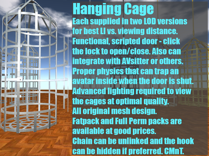 Hanging Cage Full Perm Pack