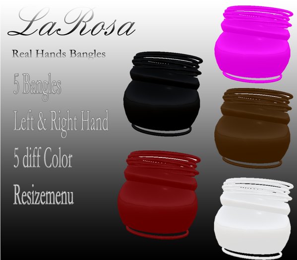 "SPECIAL PRICE"LaRosa Real Hand Bangles Unicolor