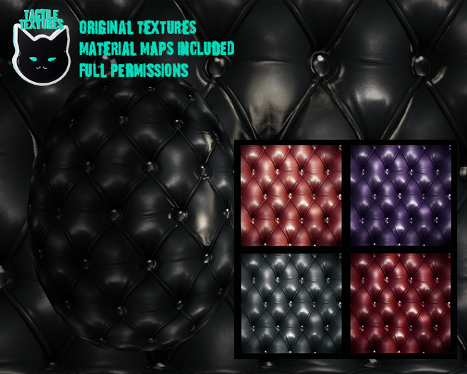 ::T:: Materials Texture: Tufted Leather Dark Set 1a-d (10% off)