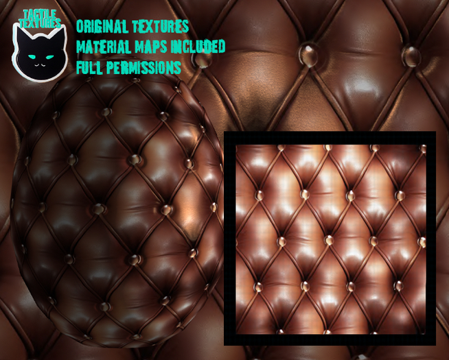 ::T:: Materials Texture: Tufted Leather Natural 1h (bourbon) 