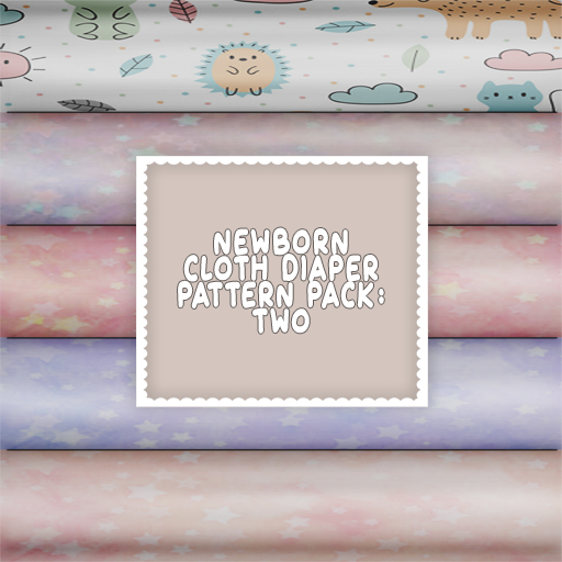 {m} newborn cloth diaper pack: patterns_ two