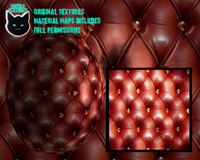 ::T:: Materials Texture: Tufted Leather Natural 1f (sangria)