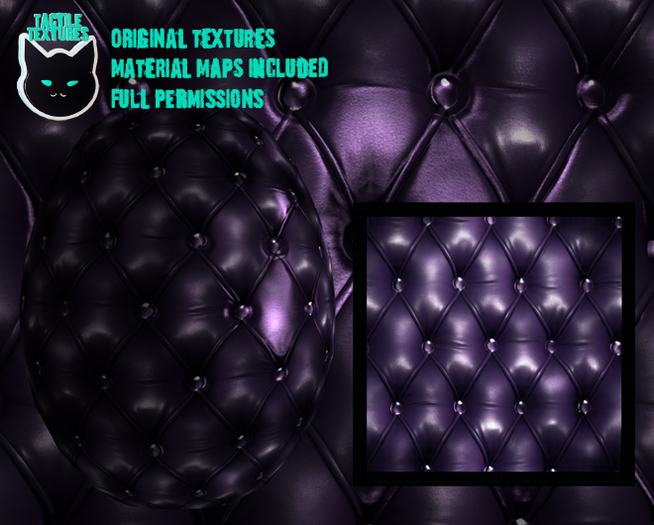 ::T:: Materials Texture: Tufted Leather Dark 1c (purple)