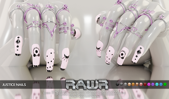 RAWR! Justice Nails DEMO (add me)