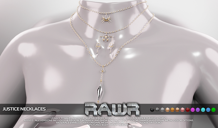 RAWR! Justice Necklaces DEMO (add me)