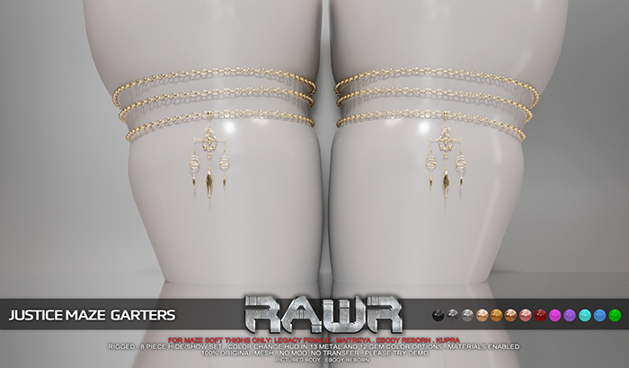 RAWR! Justice Maze Garters DEMO (add me)