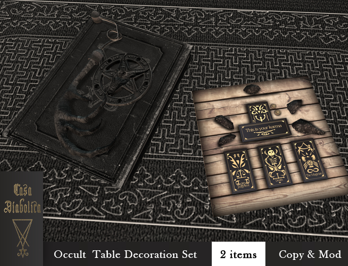 Occult Table Decoration Set of 2 (Casa Diabolica)