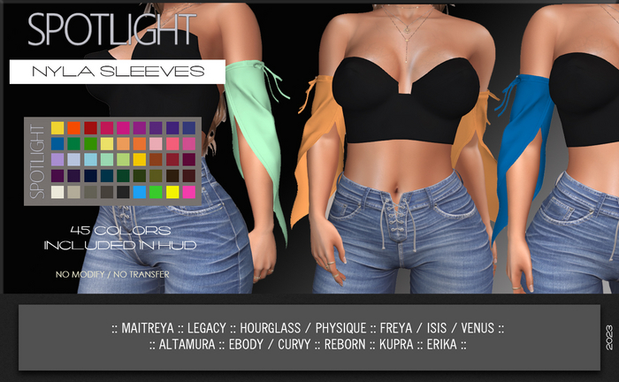 SPOTLIGHT - NYLA SLEEVES (DEMO Available In-World) 