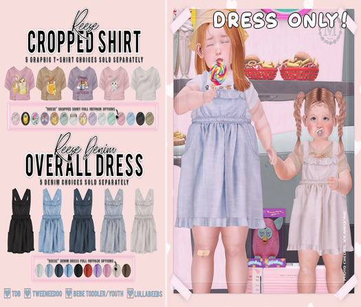 {m} reese denim dress: dark blue