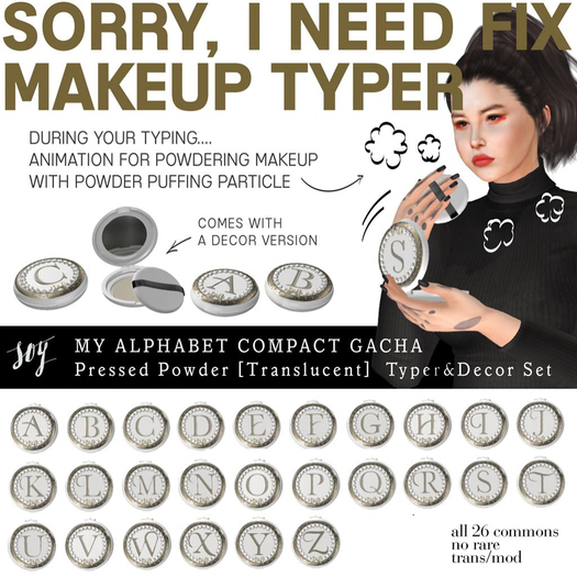 Soy. My Alphabet Compact -A (decor)