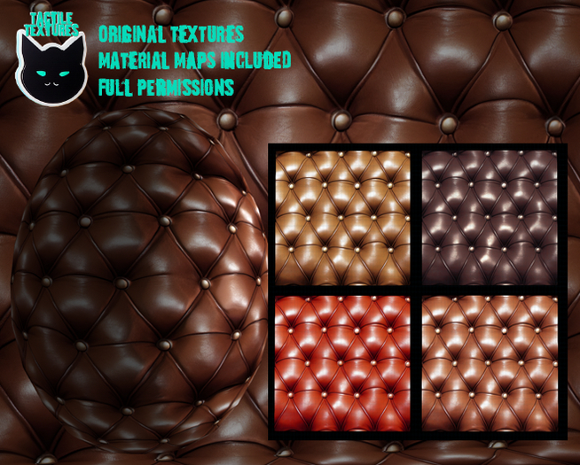 ::T:: Materials Texture: Tufted Leather Natural Set 2e-h (10% off)