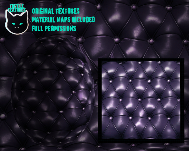 ::T:: Materials Texture: Tufted Leather Dark 2c (purple)