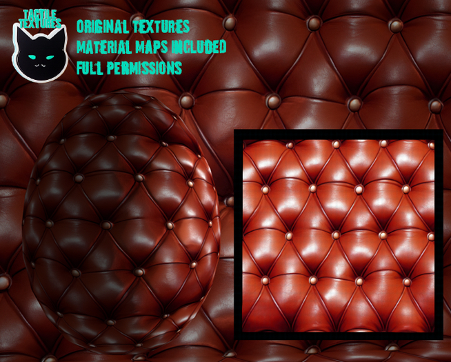 ::T:: Materials Texture: Tufted Leather Natural 2f (sangria)