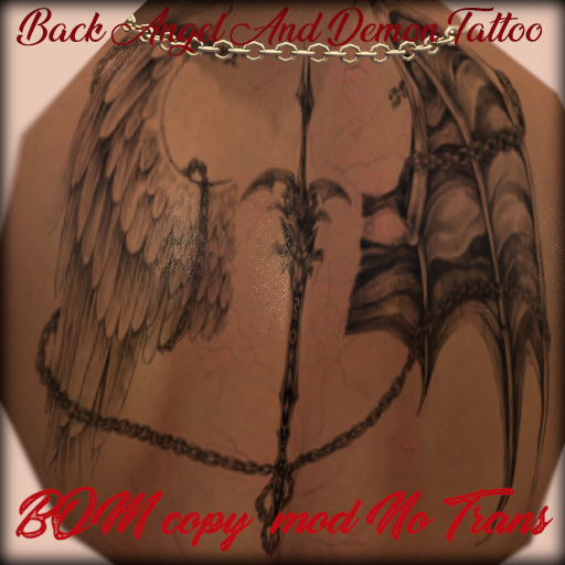 Demon & Angel Back Tattoo