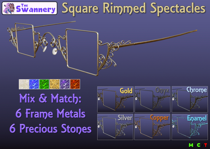 Square-Rimmed Spectacles + HUD